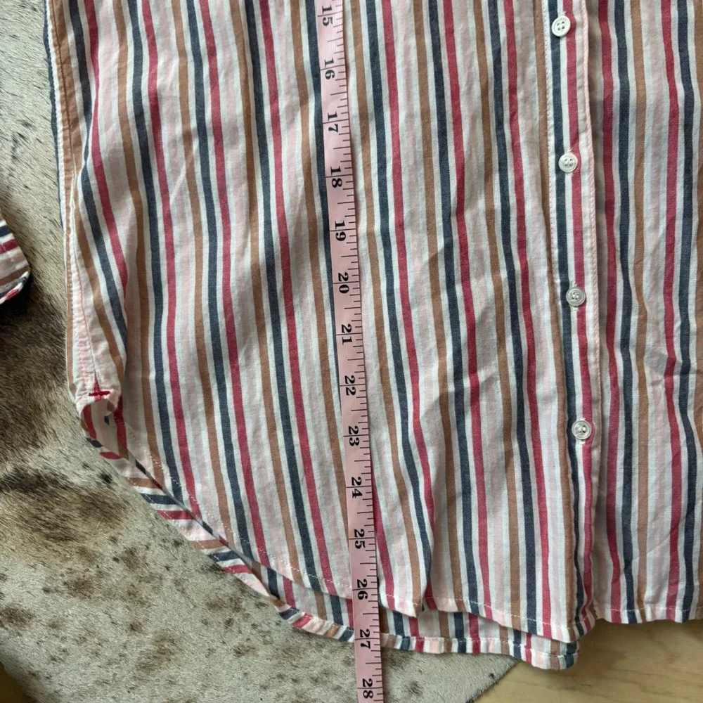 XIRENA Beau Striped Button Down‎ Blouse Shirt Cotton Top Size XS